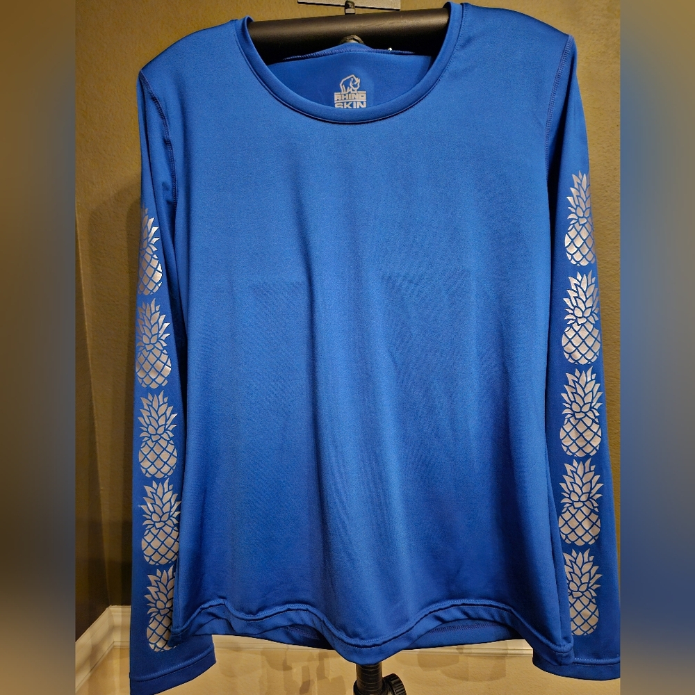 RHINO SKIN Long Sleeved Athletic Bike Run Rugby Top Shirt sz 16